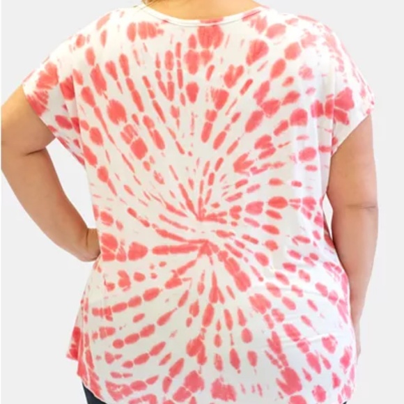 Play Plus Size Tie-Dyed T-Shirt in Guava Pink - Picture 2 of 6